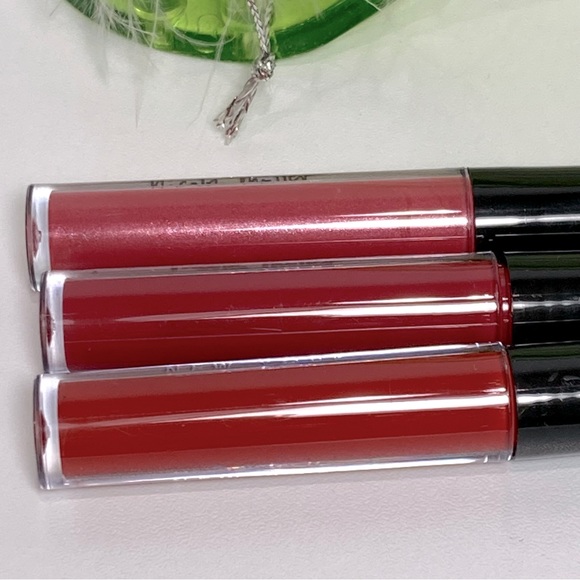 Nicole Miller Lip Gloss Trio Three different Reds NEW - Picture 3 of 4